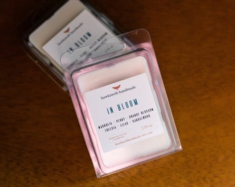 In Bloom - cozy scented hand poured small batch soy and coconut wax melt