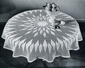 The Big Round Tablecloth Crochet Pattern by The American Thread Company Pattern PDF Digital Download