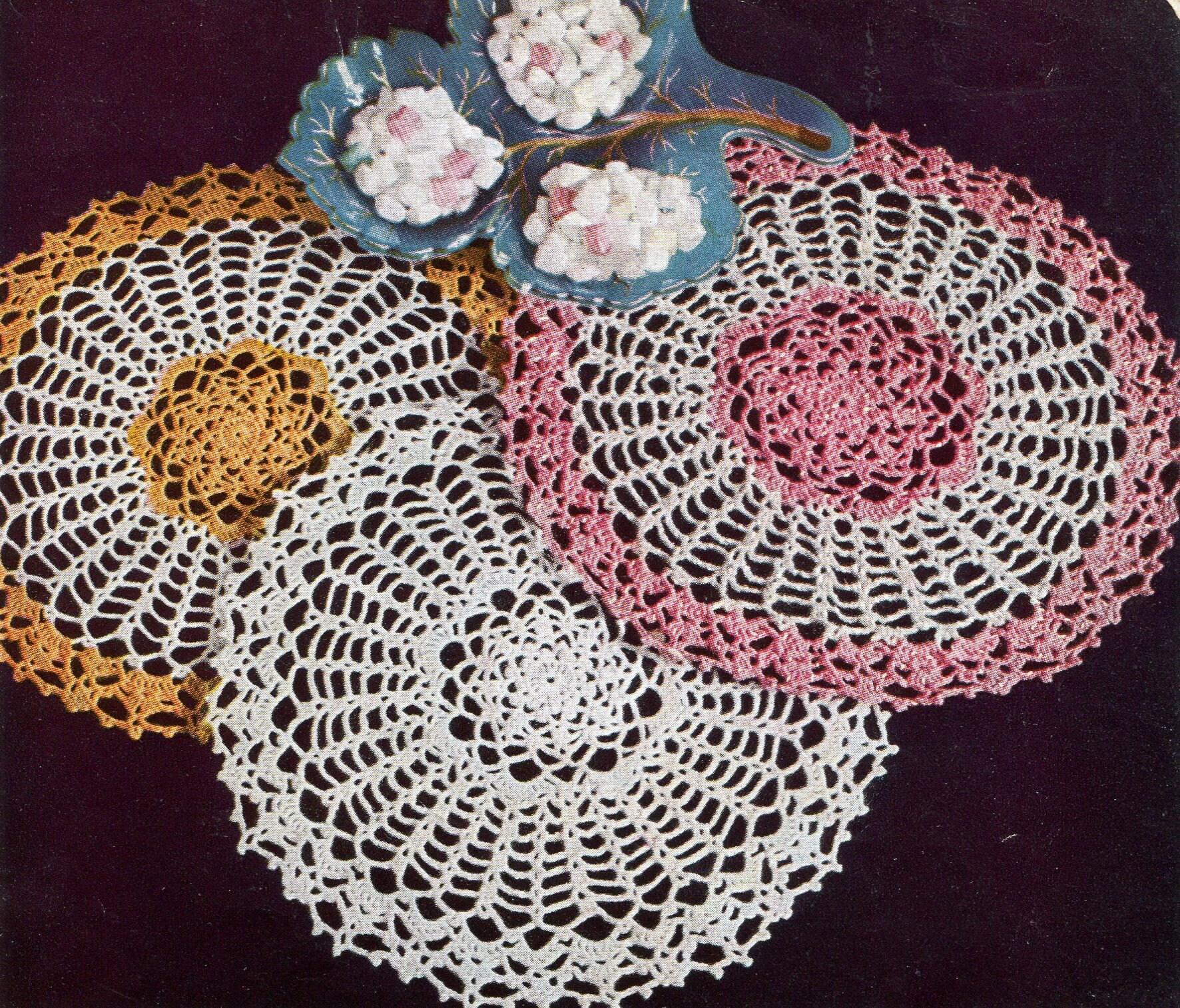 Vintage Candy Dish Doily Crochet Pattern by The American Etsy