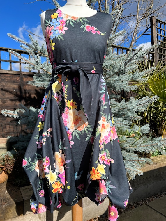 Limited Edition Handmade Black and Multi Coloured Flower