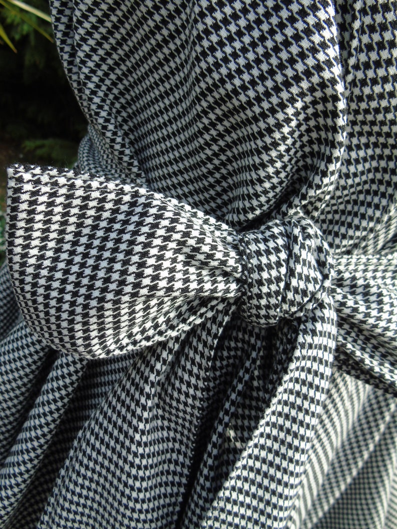 Handmade Black and White Dogtooth Wrap Dress Etsy