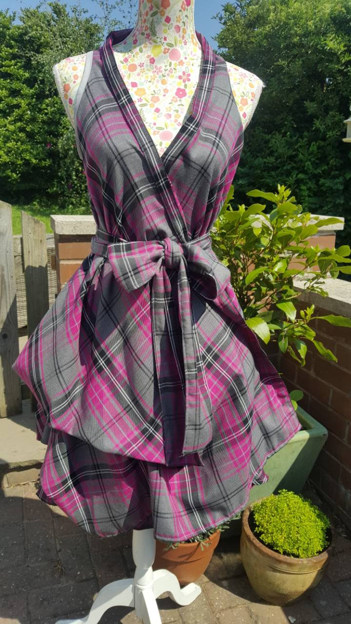 grey tartan dress Melrose Dress (Grey)  Miss Patina