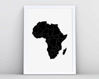 map of africa etsy