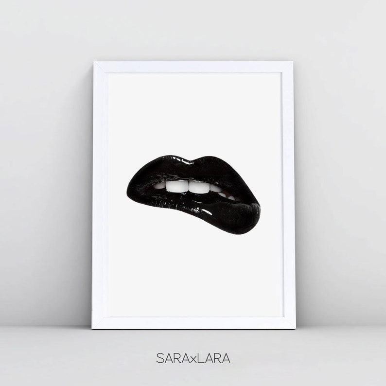 Lips Print Lips Wall Art Fashion Decor Large Wall Art Etsy