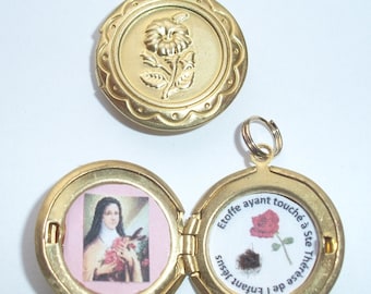 St Therese of Lisieux relic locket