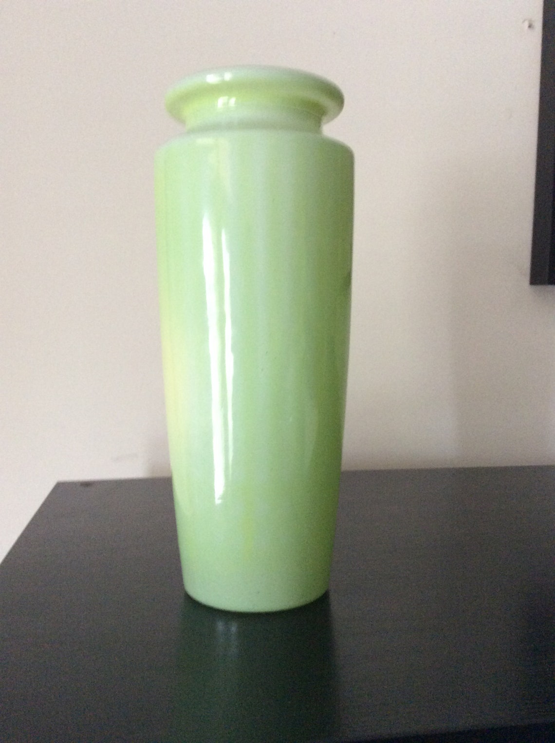 Decorative Jade Green 10 Glass Vase Etsy