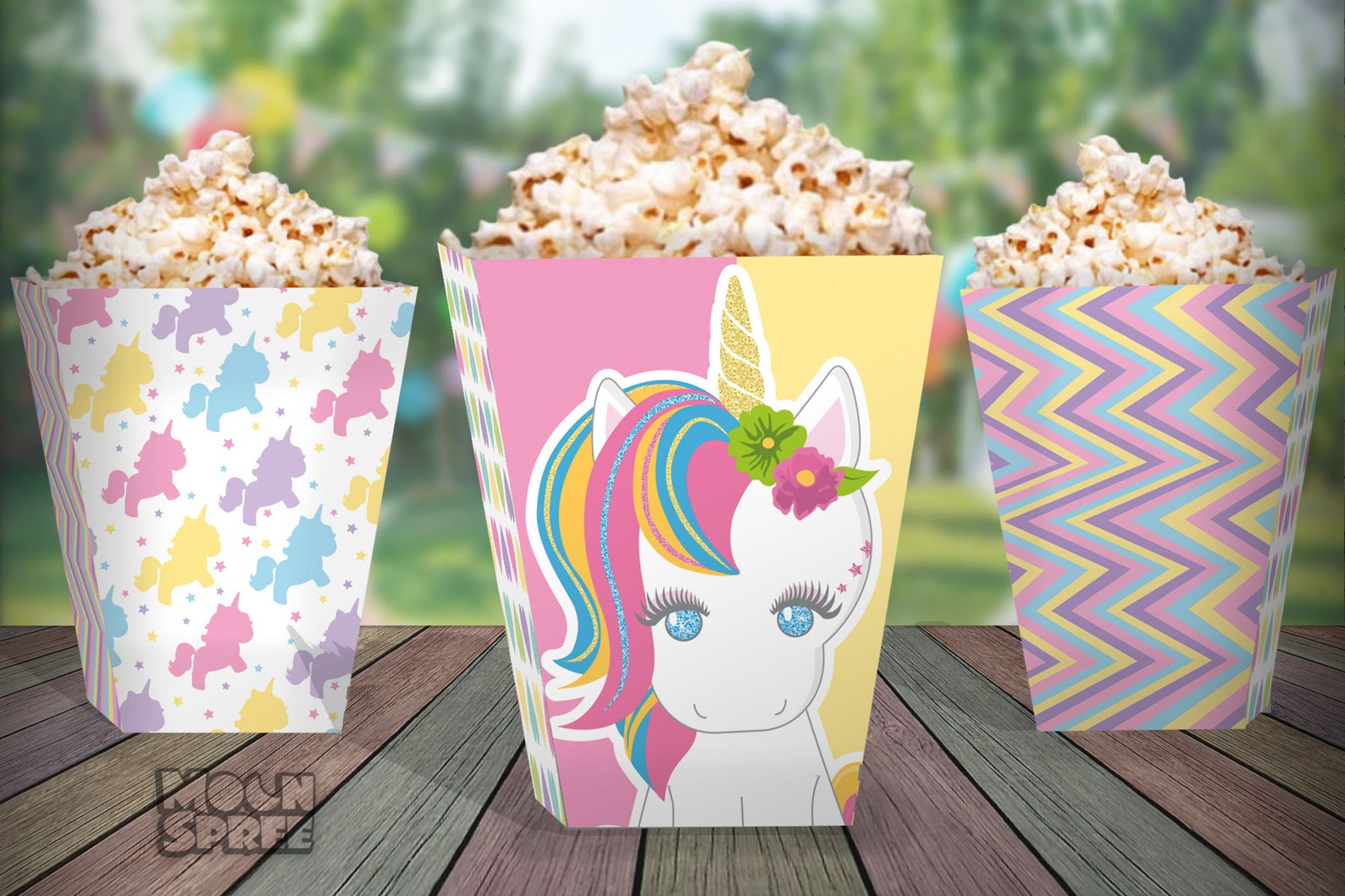 Printable Unicorn Party Popcorn Boxes Printable Unicorn Party Popcorn Boxes