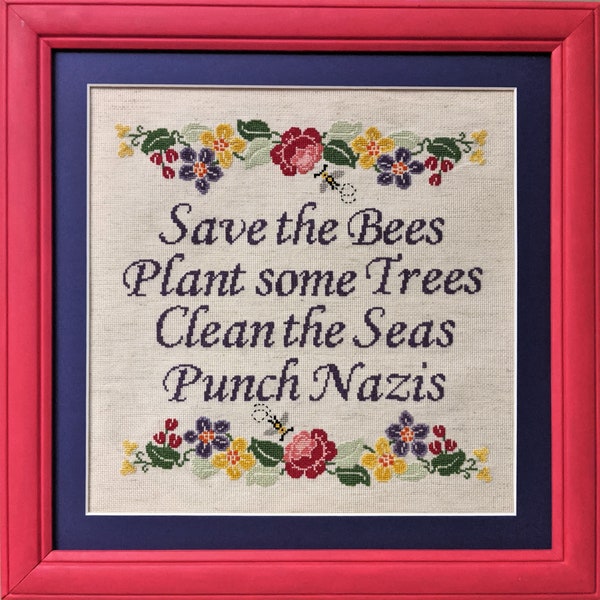 Save the Bees Cross Stitch Pattern | Instant PDF | Download