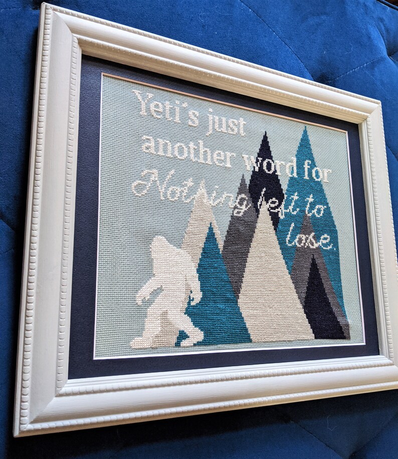 Yeti is Just Another Word... Cross Stitch Pattern Instant Download PDF