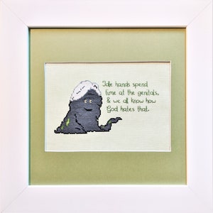 Idle Hands Cross Stitch Pattern |  Instant PDF | Download