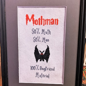 Mothman Cross Stitch Pattern | Instant Download | PDF