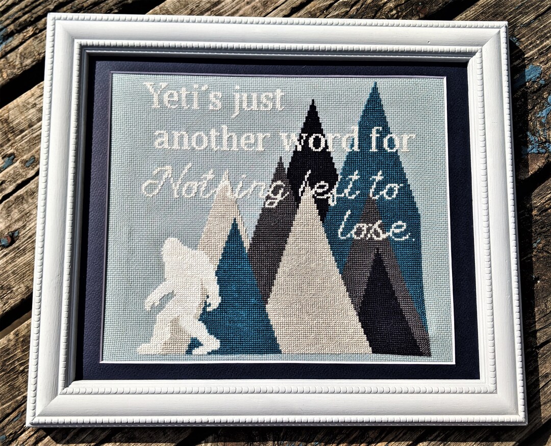 Yeti is Just Another Word... Cross Stitch Pattern Instant Download PDF
