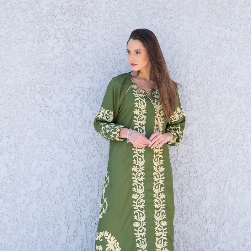 Calabrian Cactus Italian Cotton Short Kaftan