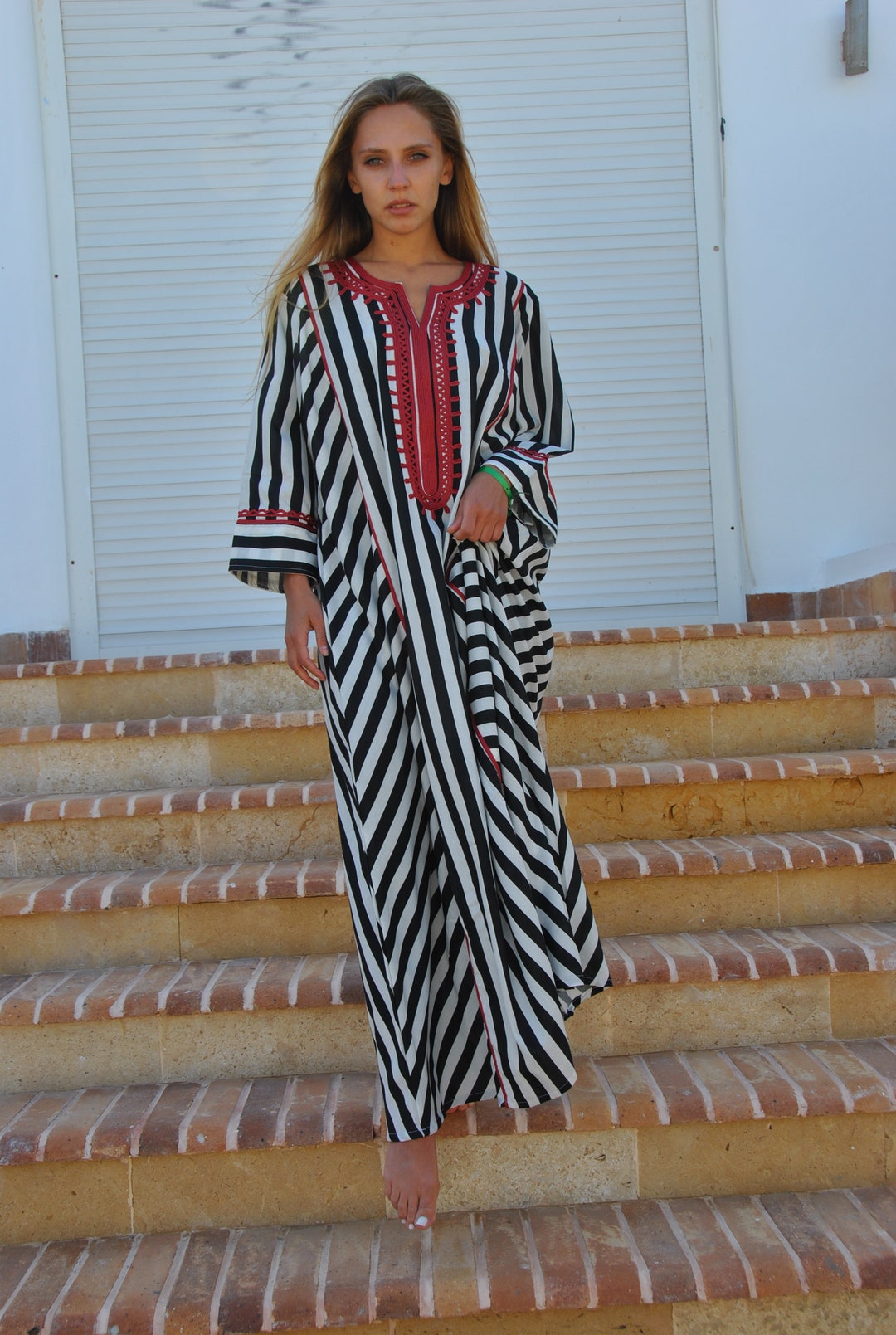 Trendy Embroidered Kaftan Style Dresses main image 1