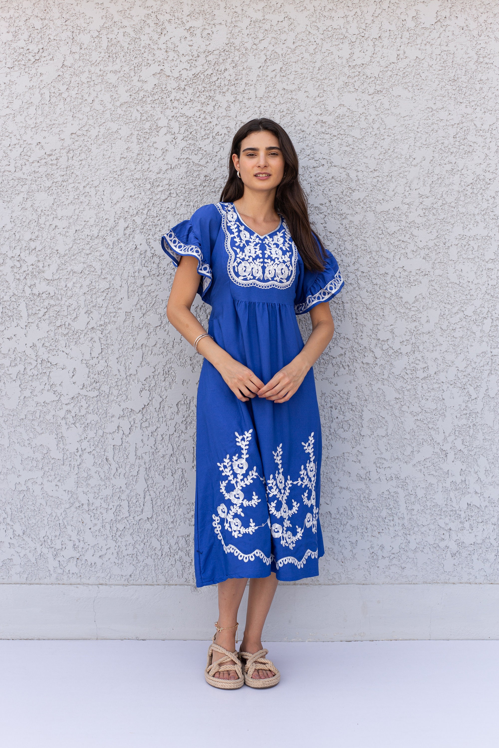 green emerald velvet dress Dream Blue Long Sleeve Shirt Dress