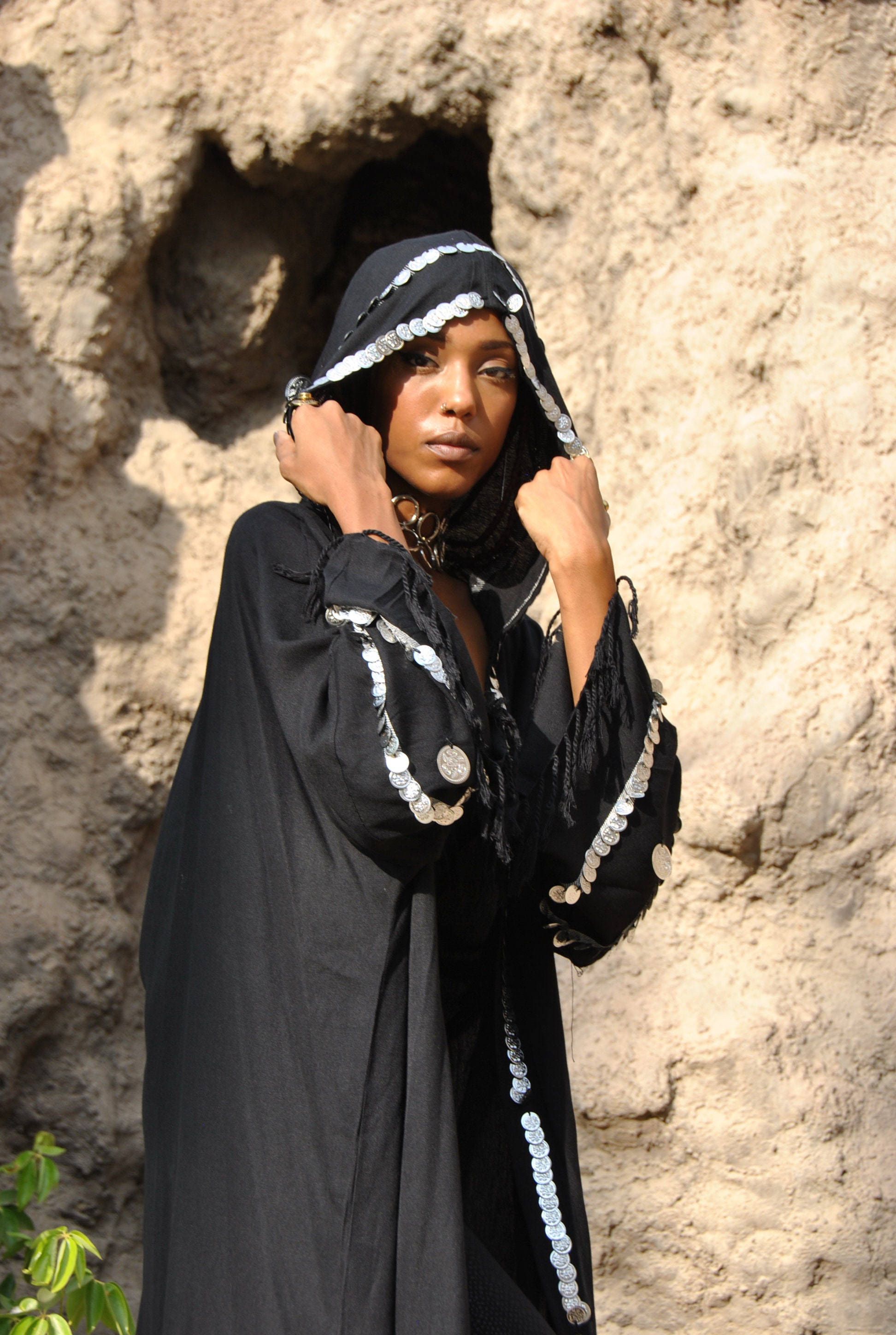 【超目玉枠】 With Kimono Cotton Gypsy Black Hand Festival Coins, Stitched Clothing