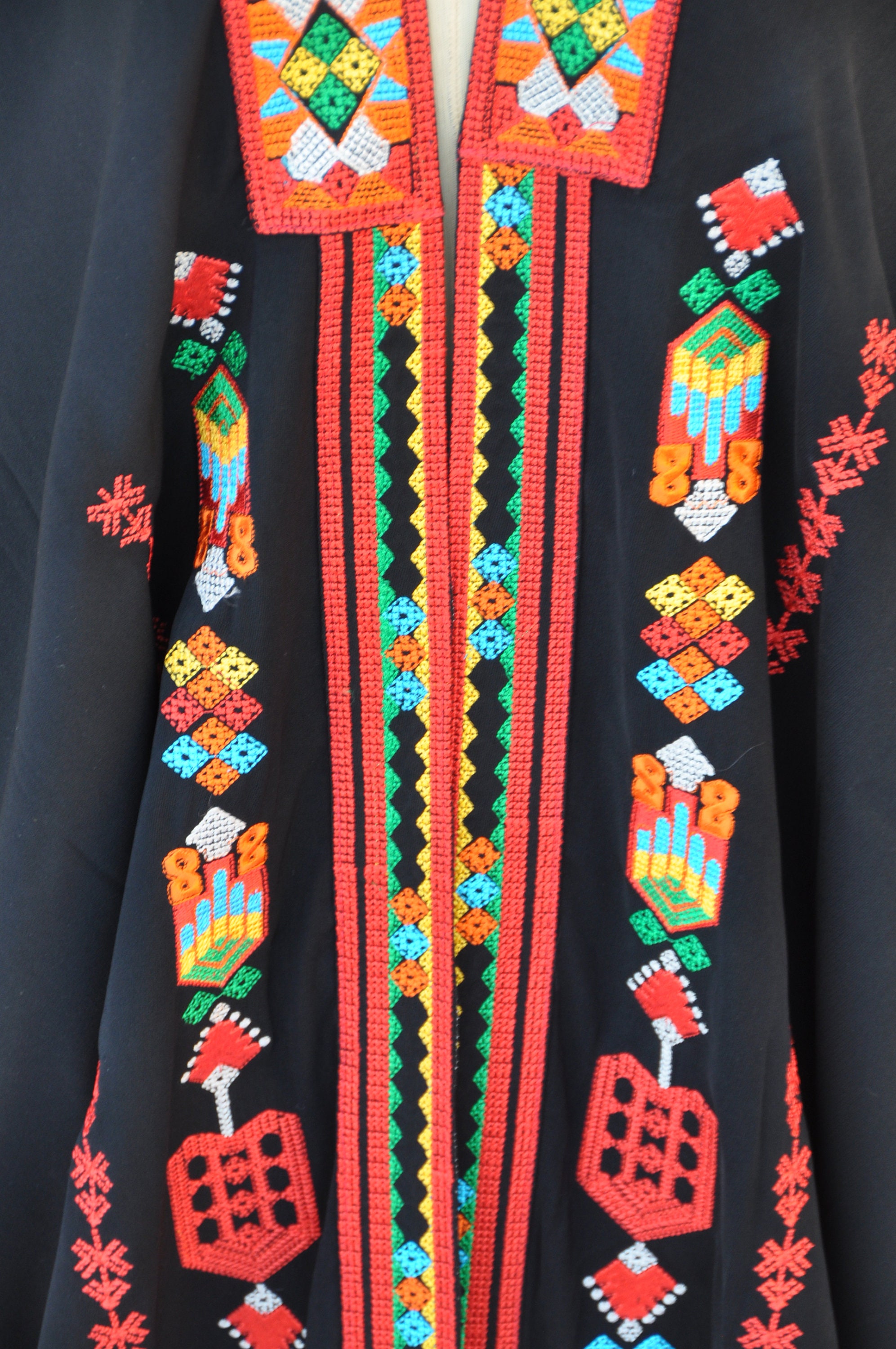 Bohemian Embroidered Velvet Abaya / Kimono Vibrant Quality - Etsy