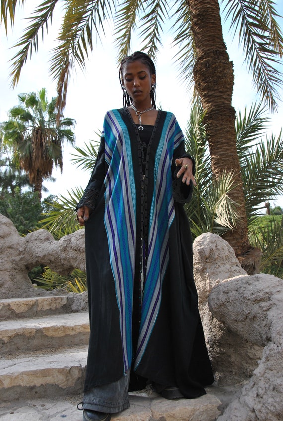 Luxurious Black Bedouin Hand Loomed Abaya With Crochet - Etsy