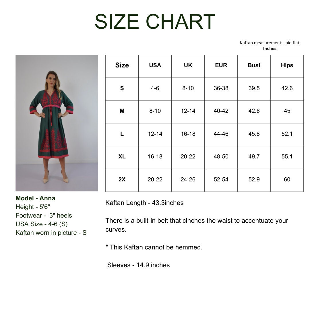 Verde Lungo Abito Caftano Boho Maxi Taglie Forti Donna Tunica Verde Lungo Abito Caftano Boho Maxi Taglie Forti Donna Tunica