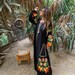 Boho black Caftan, Long sleeve Caftan dress, Colorful embroidered Caftan dress, Caftan maxi dress, Caftans for women, Caftans