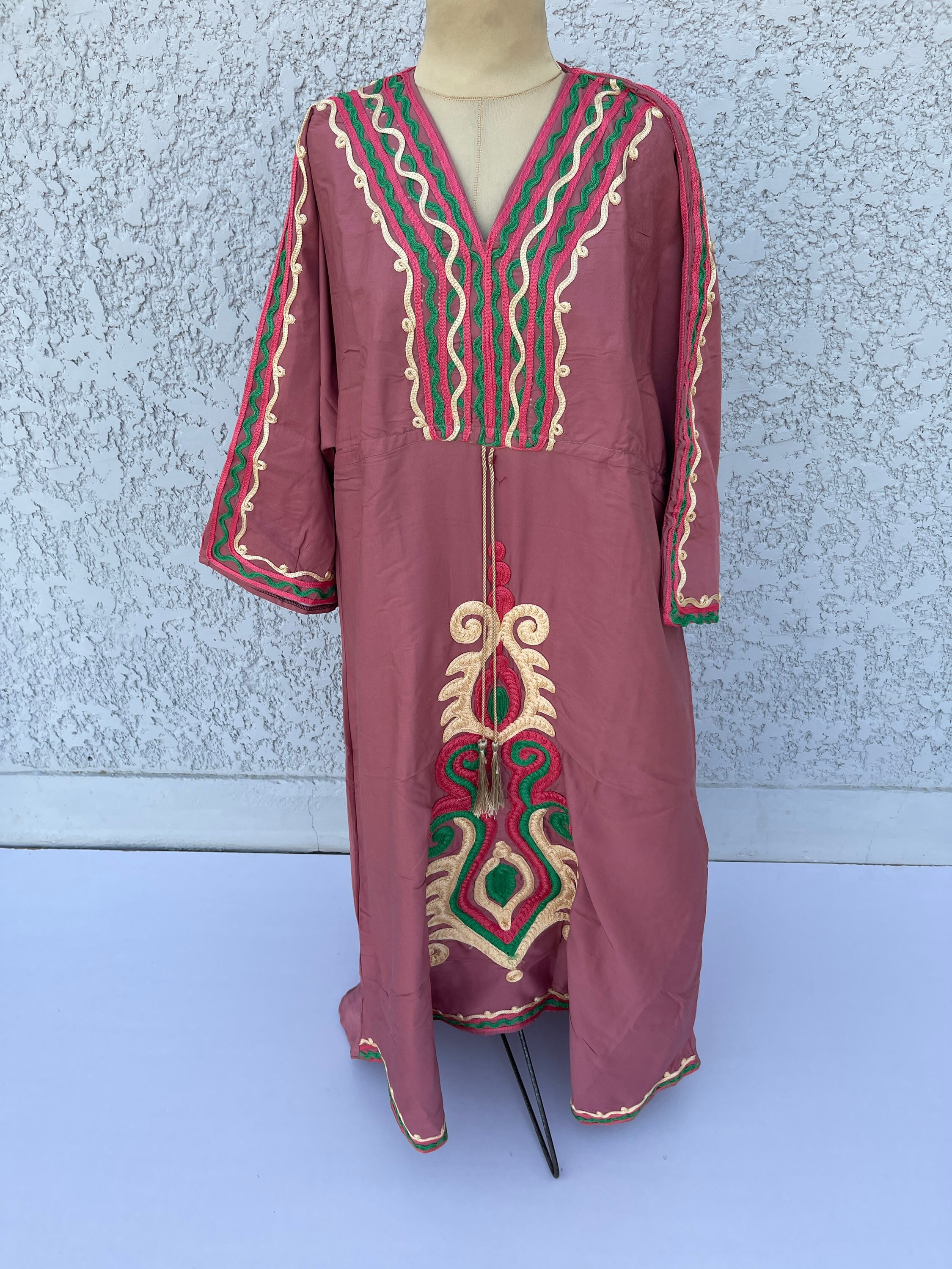 Black Embroidered Kaftan Dress Cotton Kaftan Dress Unique Etsy