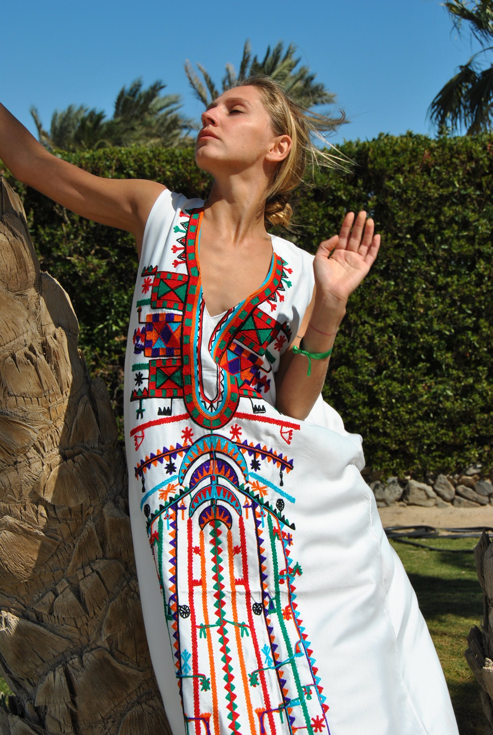 fitted caftan dress Rosie Assoulin Ribbon Caftan Dress Navy main image 0