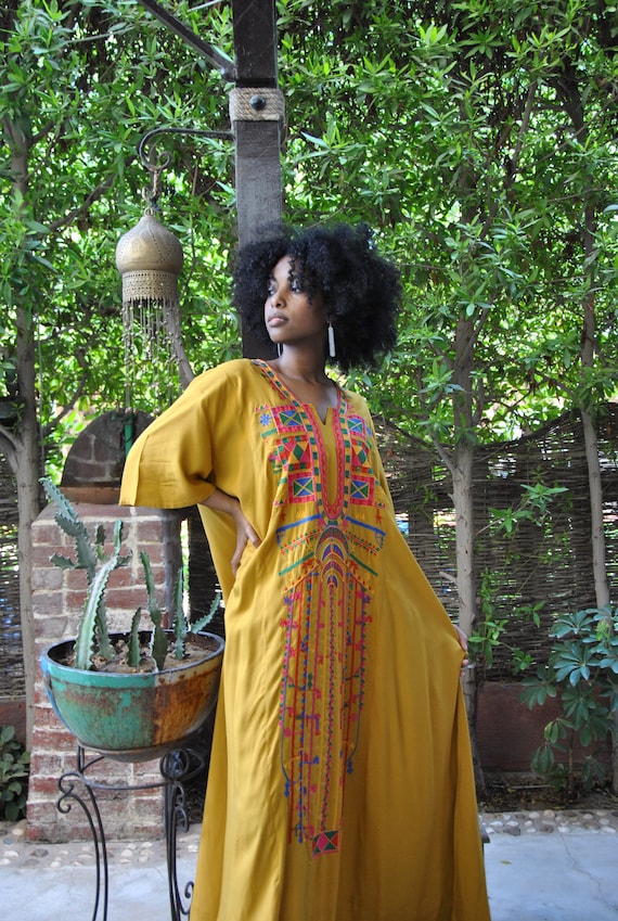 Caftan moutarde sale
