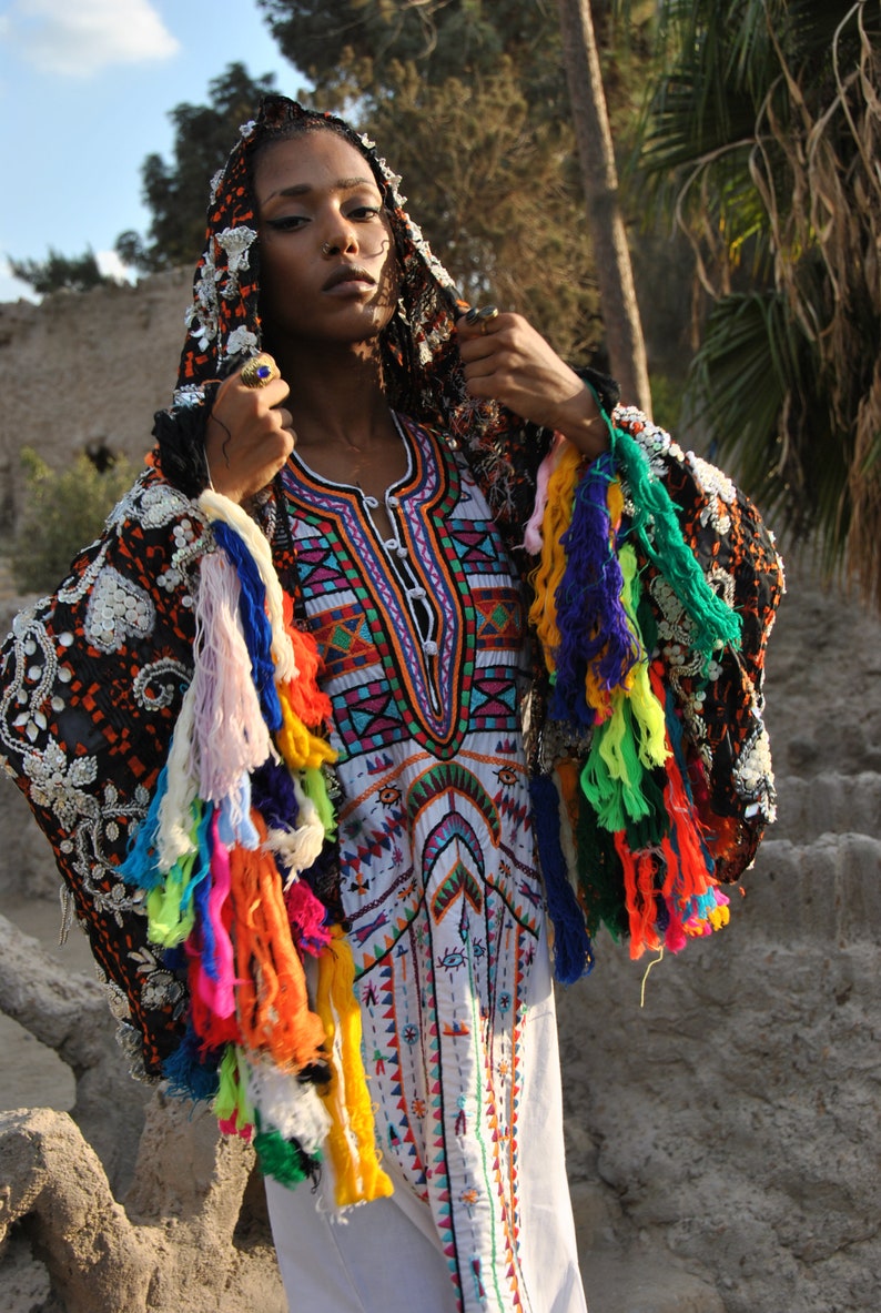 Vintage Bedouin wedding scarf / shawl Vintage inherited hand Etsy