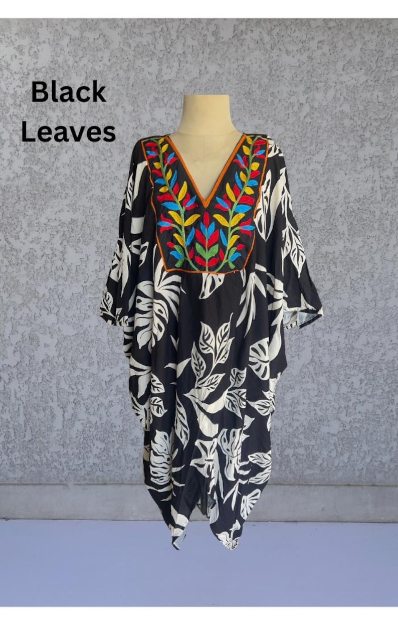 Striped black Caftan, Caftans for women, Loose fit caftan, Open Butterfly Kaftan, caftans for women, Egyptian caftan, Plus size dress image 6