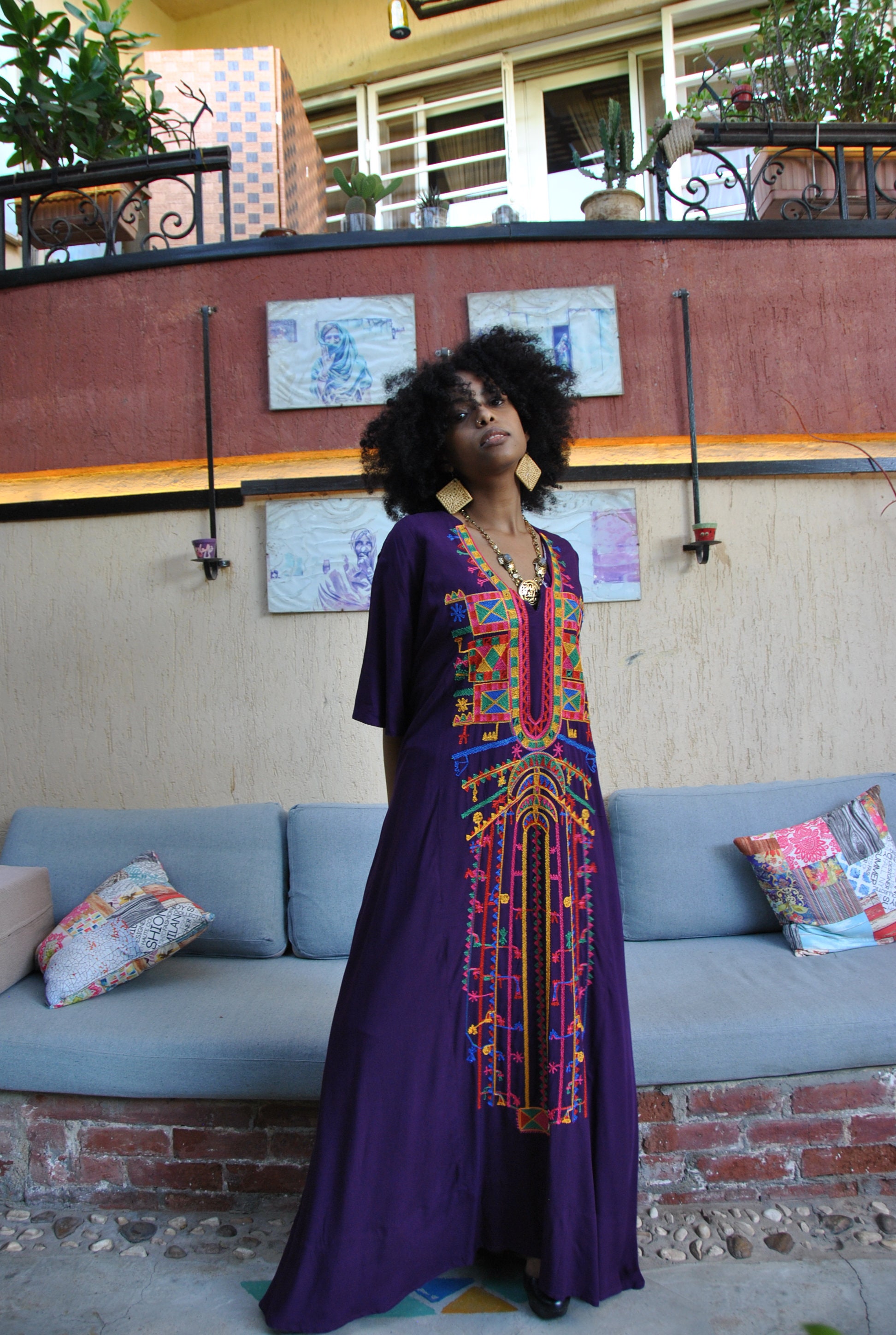 Purple Kaftan - Etsy Purple Kaftan - Etsy