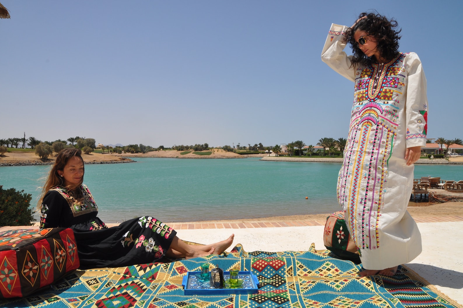 RESERVED Vintage Bedouin Striped Kaftan