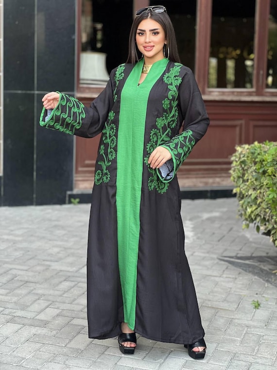linen blend kaftan dress Oversized Kaftan Linen Dress MAON