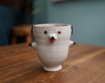 Ceramic Handmade DoggieTea Cup ,Dog Tea Cup,Pottery Mug,Handmade Ceramic Mug,Cute Ceramic
