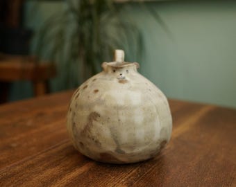 Handmade Ceramic Bear Flower Pot, Stoneware Animal Sculpture