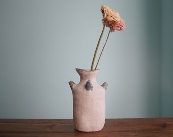 Handgemachte Keramik Vier Vögel Strukturierte Blumentopf, Vogel Vase, Schreibtisch Dekoration