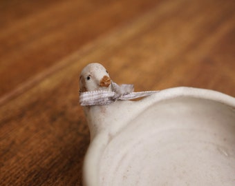 Handmade Ceramic Duck Candle Holder,  accessories holder, egg holder, incense holder, tea bag holder