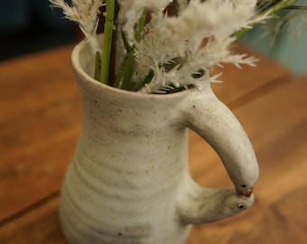 Handmade Ceramic Two Duck Flower Pot, Duck Vase,  Desk Decorations