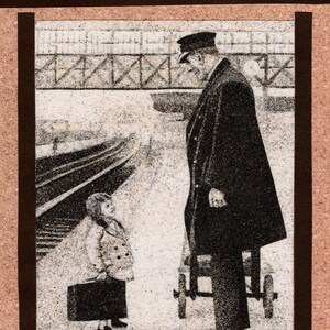 Natursandmalerei 24x18 cm Bristol Station, nach George W. Hales