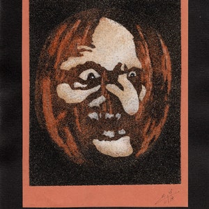 Carta de arena natural 24x18 cm Bruja de Halloween