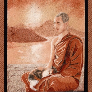 Carta de arena natural 24x18 cm Zen y meditación 2