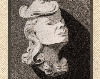 Tableau de sable naturel 24x18 cm Sculpture de femme