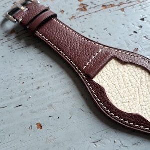 Bund leather Strap PDF Template for 20 to 22mm watch. Laser cutter Ready. image 3