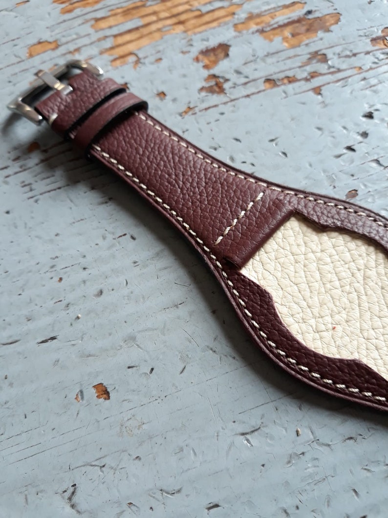 Bund leather Strap PDF Template for 20 to 22mm watch. Laser cutter Ready. image 3