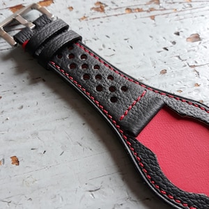 Bund leather Strap PDF Template for 20 to 22mm watch. Laser cutter Ready. image 2