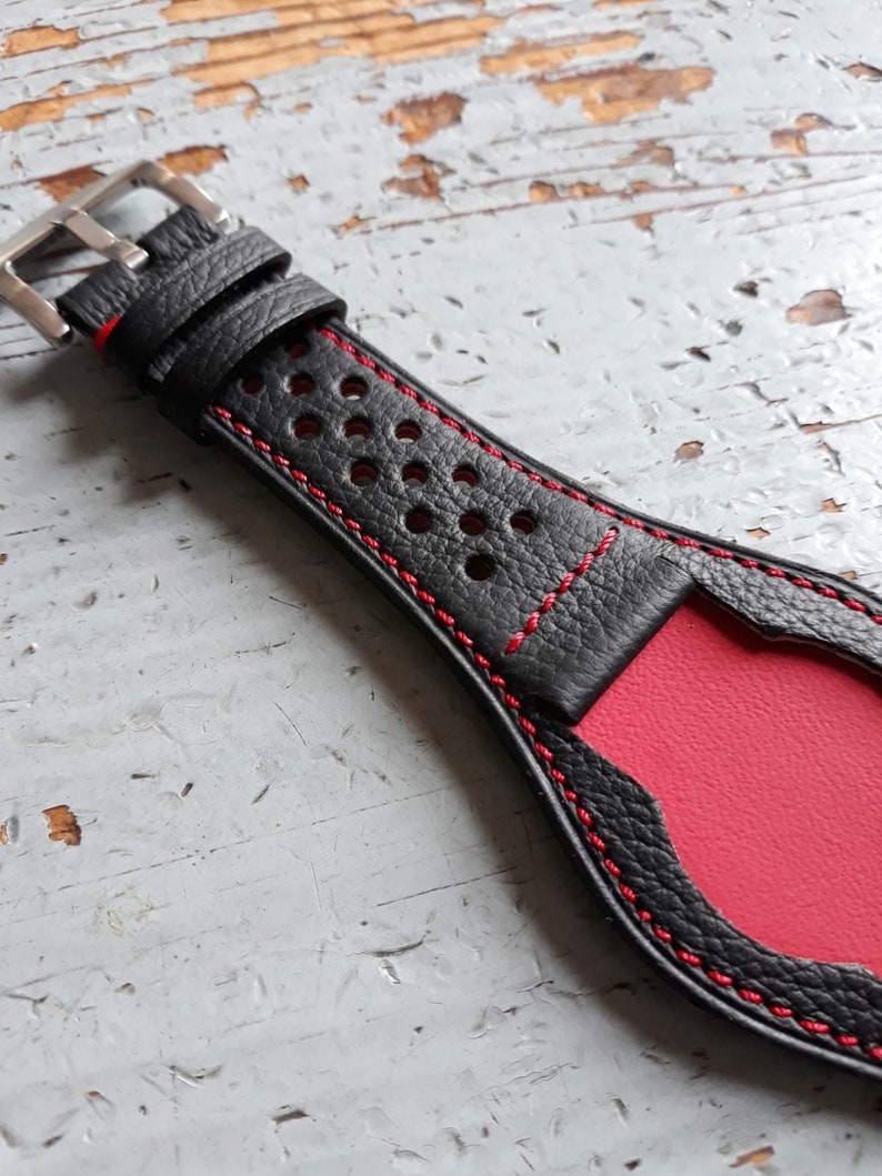 Bund leather Strap PDF Template for 20 to 22mm watch. Laser cutter Ready. image 2