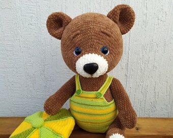 Teddy bear crochet plush handmade toys for children gift