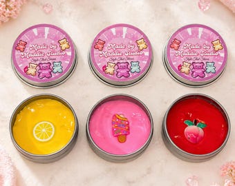 Limited Edition Thinking Putty Tin with Charm, Sensory Desk Fidget, Made by Maddie Studio