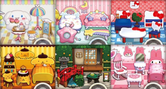 Animal Crossing New Leaf ALL 6 Sanrio Sets 20 Million Bells | Etsy