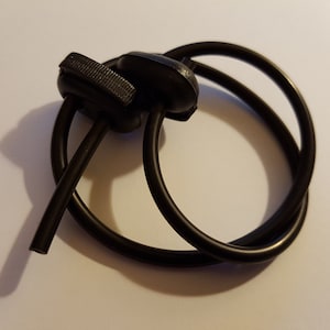 A pair of Conductive Rubber loop electrodes (4mm tube)-Tens, Estim - for 2mm pin (supplied in one length and Includes 2 Clips)
