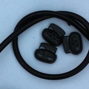 2 Conductive rubber loop electrodes Tens Estim - for 2mm or 4mm, (6.5mm Tube)